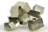 Shiny, Natural Pyrite Cube Cluster - Navajun, Spain #305242-1